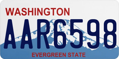 WA license plate AAR6598