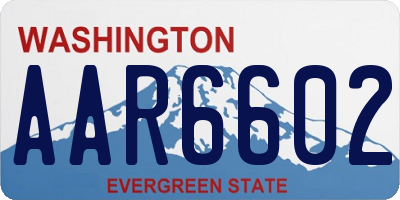 WA license plate AAR6602