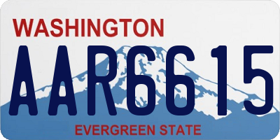 WA license plate AAR6615