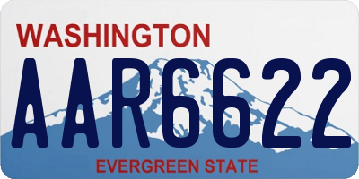 WA license plate AAR6622