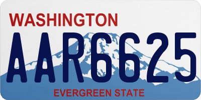 WA license plate AAR6625