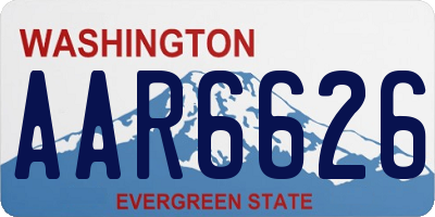 WA license plate AAR6626