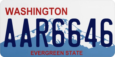 WA license plate AAR6646
