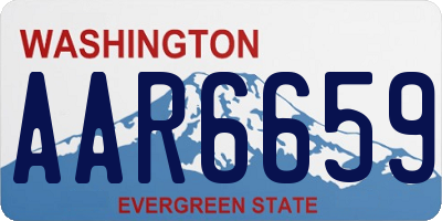 WA license plate AAR6659