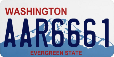 WA license plate AAR6661