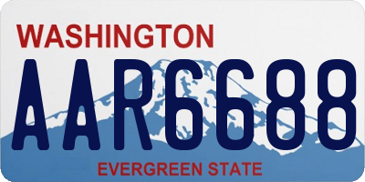 WA license plate AAR6688