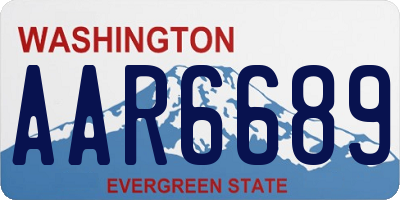 WA license plate AAR6689