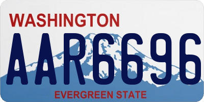 WA license plate AAR6696