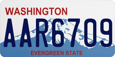 WA license plate AAR6709