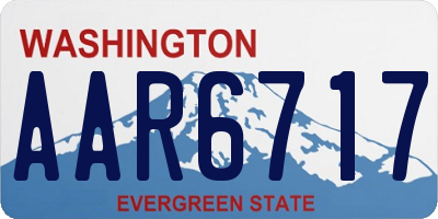 WA license plate AAR6717