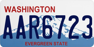 WA license plate AAR6723