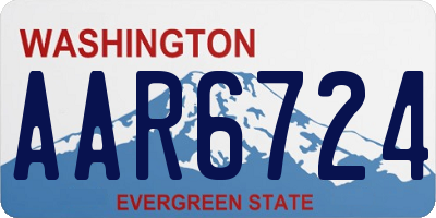 WA license plate AAR6724