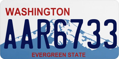 WA license plate AAR6733