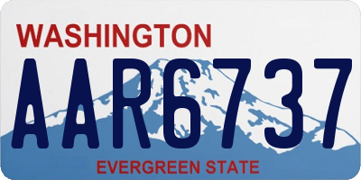 WA license plate AAR6737
