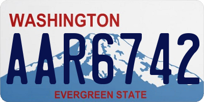 WA license plate AAR6742