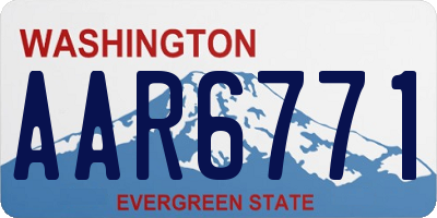 WA license plate AAR6771