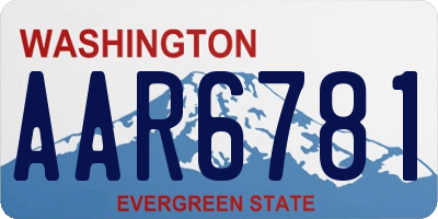 WA license plate AAR6781