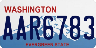 WA license plate AAR6783