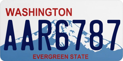 WA license plate AAR6787