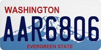 WA license plate AAR6806