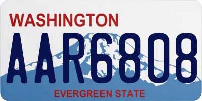 WA license plate AAR6808