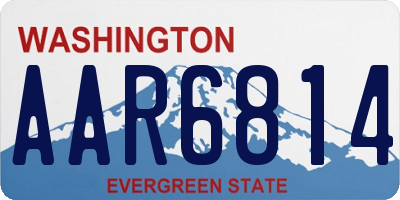 WA license plate AAR6814