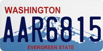WA license plate AAR6815
