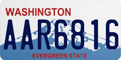 WA license plate AAR6816