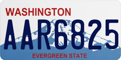 WA license plate AAR6825
