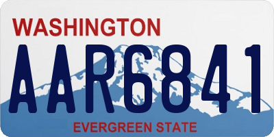 WA license plate AAR6841