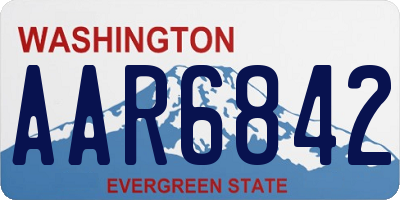 WA license plate AAR6842