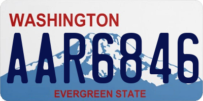 WA license plate AAR6846