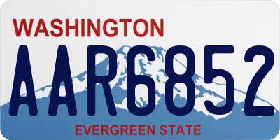 WA license plate AAR6852