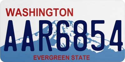 WA license plate AAR6854