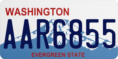 WA license plate AAR6855