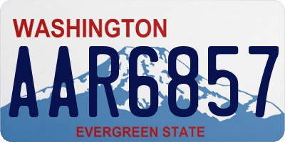 WA license plate AAR6857