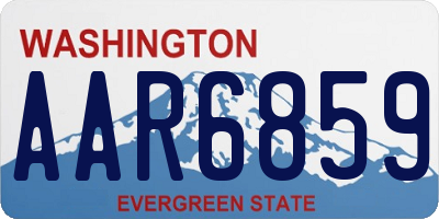 WA license plate AAR6859