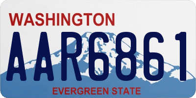 WA license plate AAR6861
