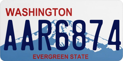 WA license plate AAR6874