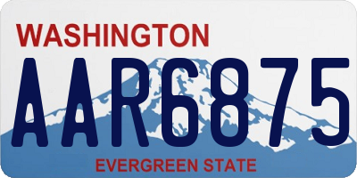 WA license plate AAR6875