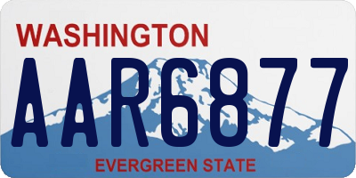 WA license plate AAR6877