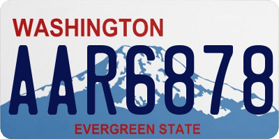 WA license plate AAR6878