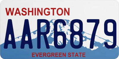 WA license plate AAR6879