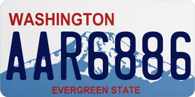 WA license plate AAR6886