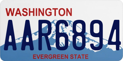 WA license plate AAR6894