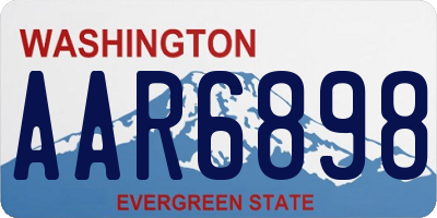 WA license plate AAR6898