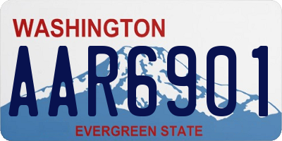 WA license plate AAR6901
