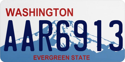 WA license plate AAR6913