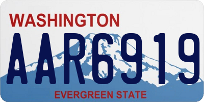 WA license plate AAR6919