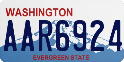 WA license plate AAR6924